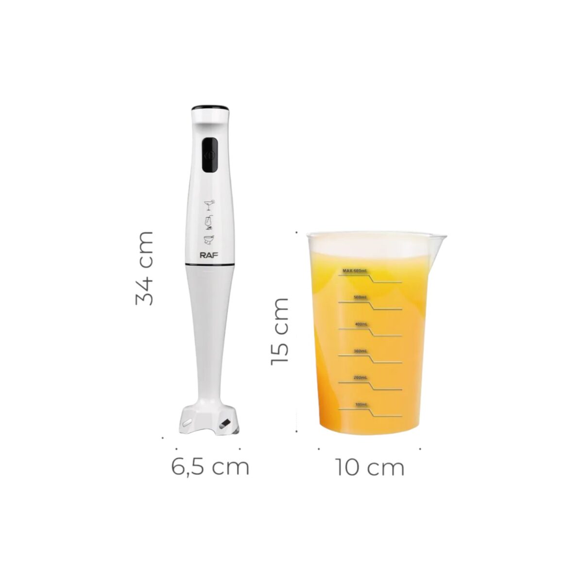 Mixer Multiuso Raf 800W Blanco - Imagen 4